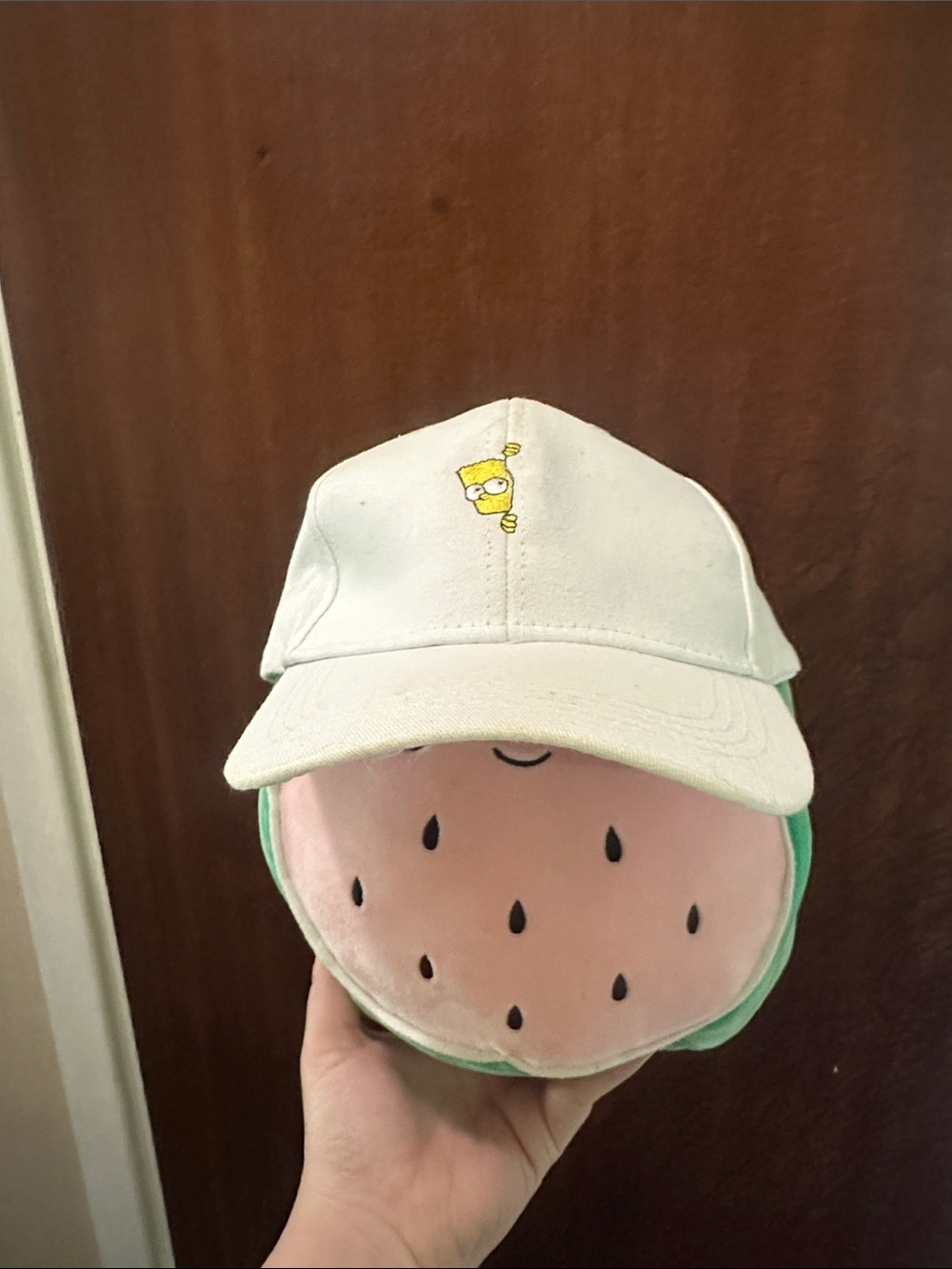 Bart Simpson White Baseball Cap